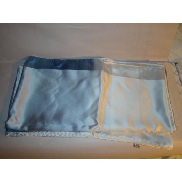 CHANEL white/blue silk ombré evening wrap/scarf - Picture 5 of 12